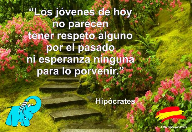Los jóvenes de hoy no parecen tener respeto alguno por el pasado ni esperanza ninguna para lo porvenir.